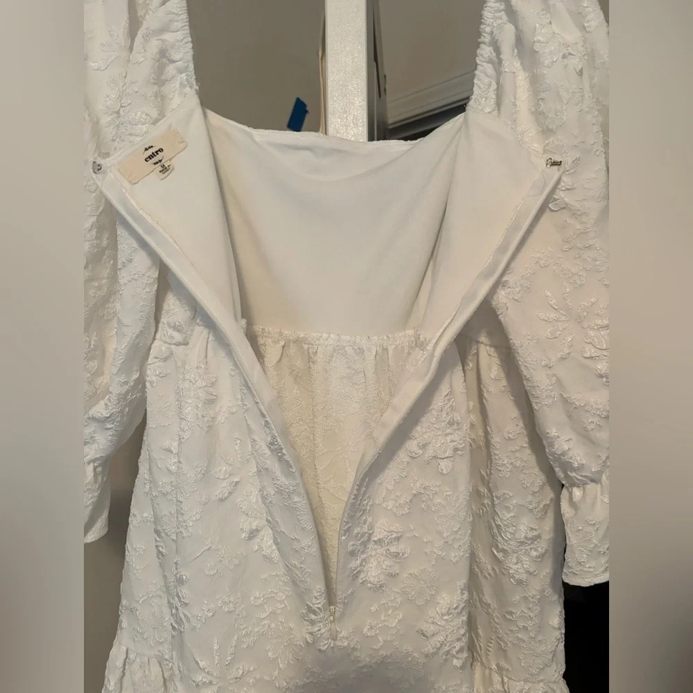 Entro White 3/4 Sleeve Dress - Picture 6 of 10
